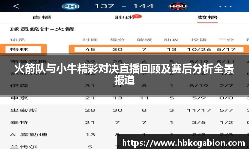 火箭队与小牛精彩对决直播回顾及赛后分析全景报道